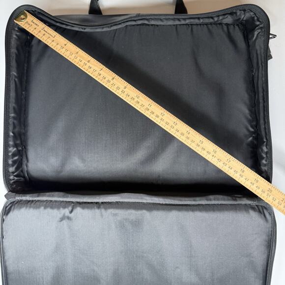 TUMI Soft Black Leather Organizer Laptop Briefcase Portfolio Bag File Separator - Picture 5 of 11